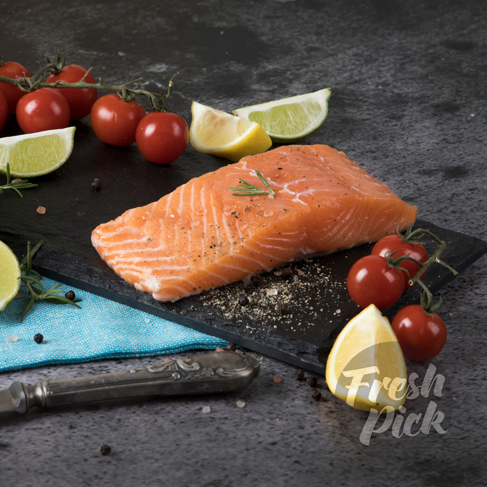 Frozen Norwegian Salmon fillet - 250Gms (One With Skin fillet portion)