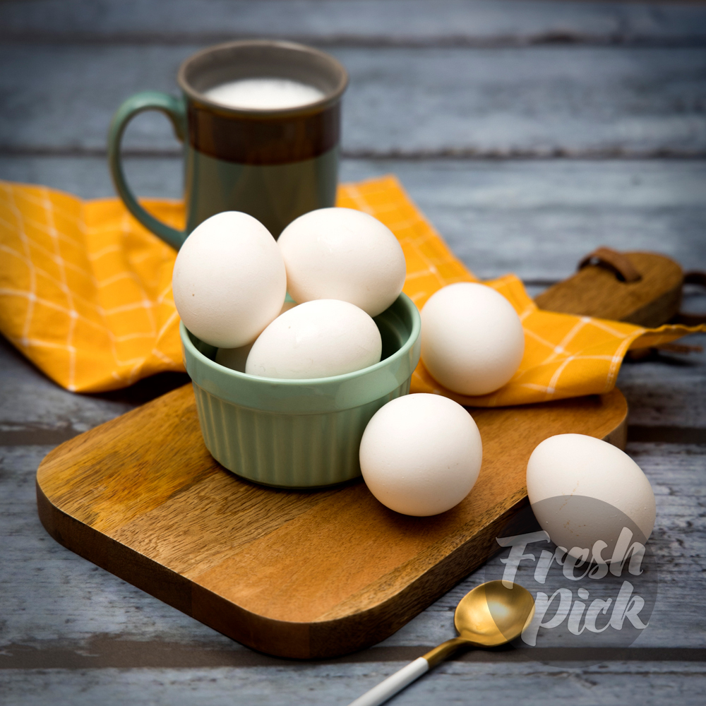 ENERGY WHITE CHICKEN EGGS | Power protein rich | Grain fed Farm Raised Chicken | Hormone Free | Non fertile | 6NOS