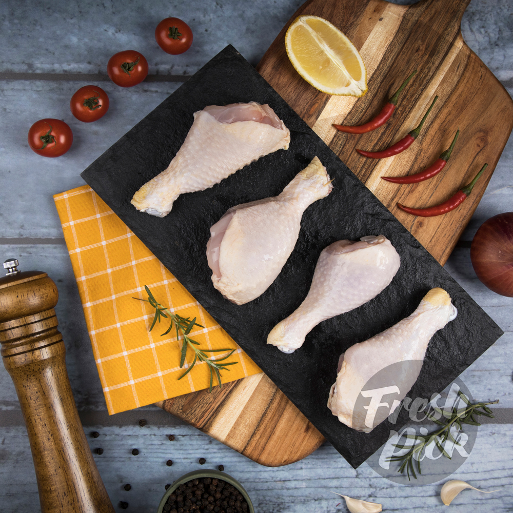 Chicken Drumstick w Skin | Antibiotic-residue-free | Grain-fed Farm-raised Chicken | Hormone-free | 500g (5-6 pieces)