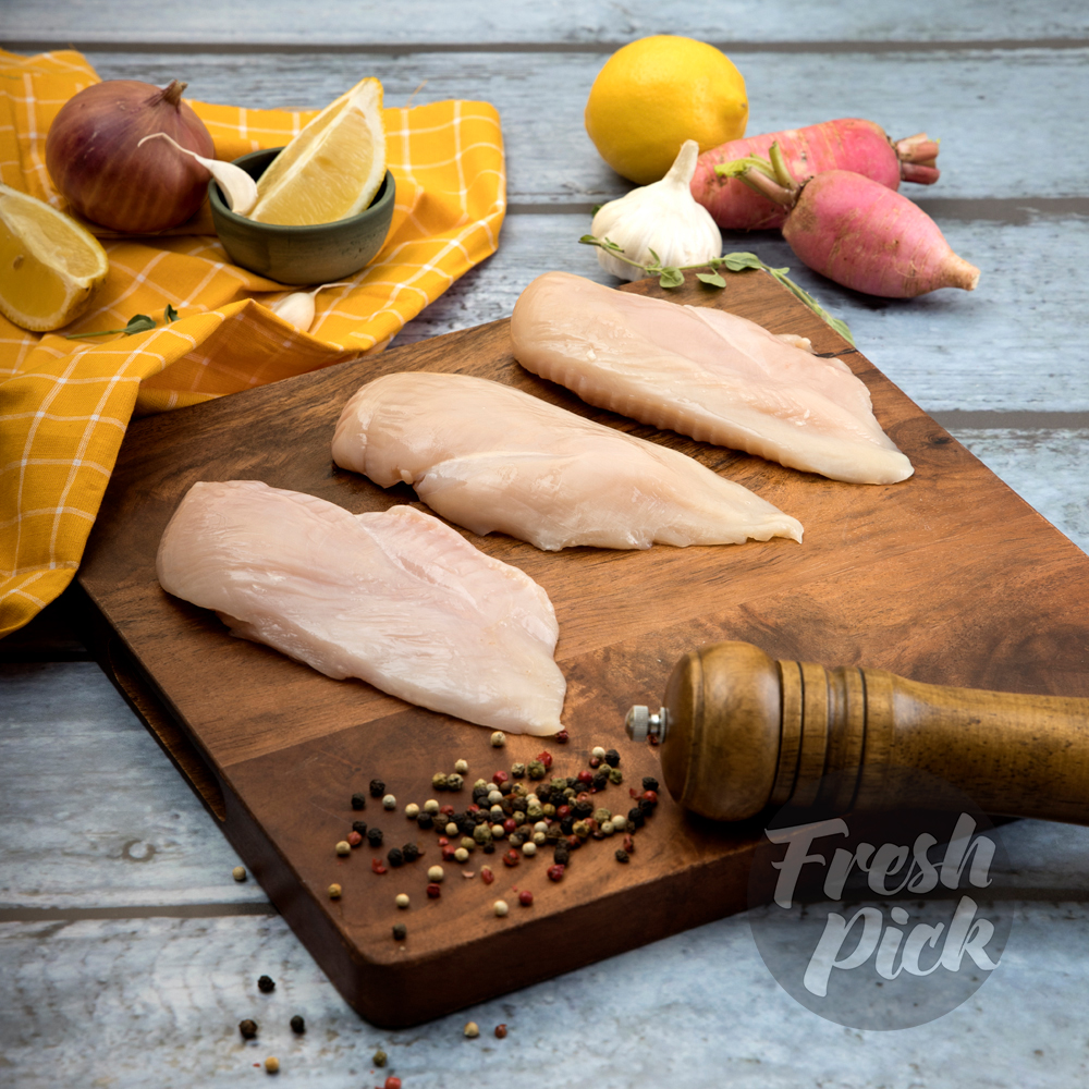 Chicken Breast Boneless | Antibiotic-residue-free | Grain-fed Farm-raised Chicken | Hormone-free | 500g (2-3 breast fillets in a pack)