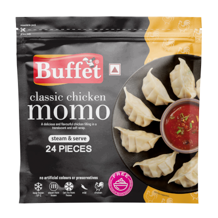 Buffet Classic Chicken Momos 480Gms - 24 pieces